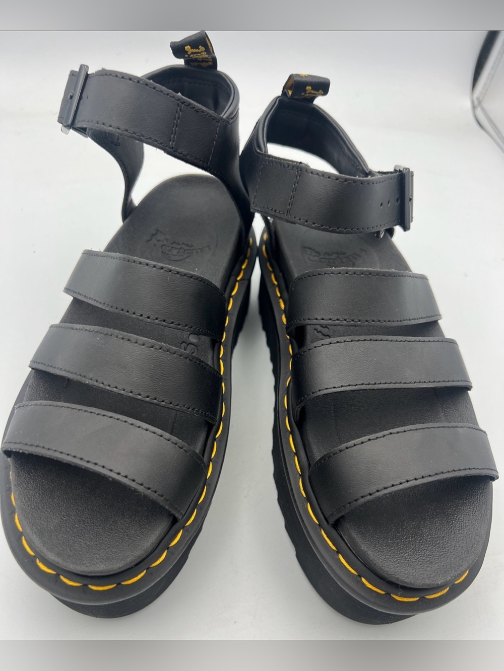 Dr. Martens Blaire Quad Buckle Strap Black Leather Women’s Sandals Size EU39 NEW - Picture 10 of 13